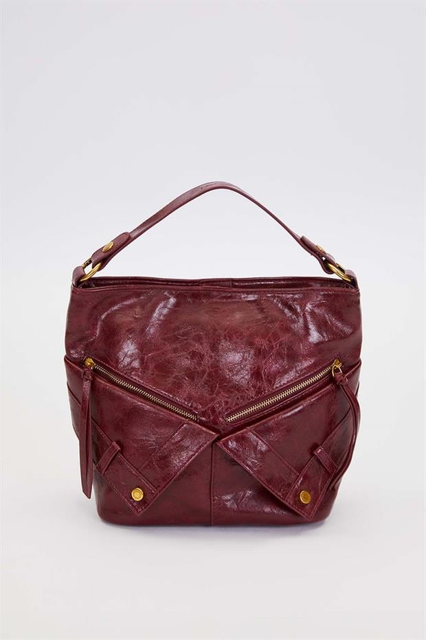 Kırmızı Cep Görünümlü El Çantası