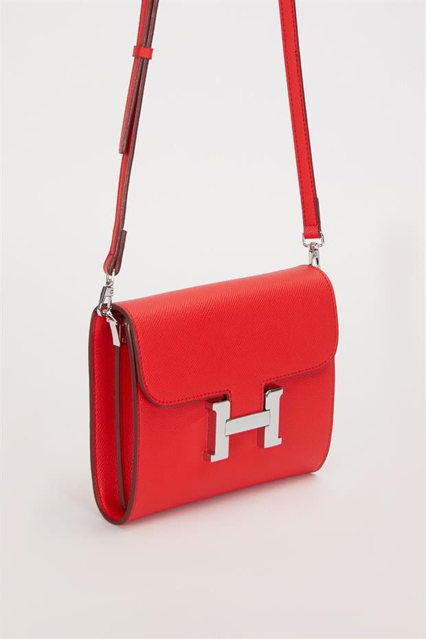 Kırmızı Düz Form Omuz Çantası