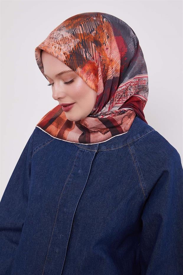 Kırmızı Ekose Pamuk Eşarp