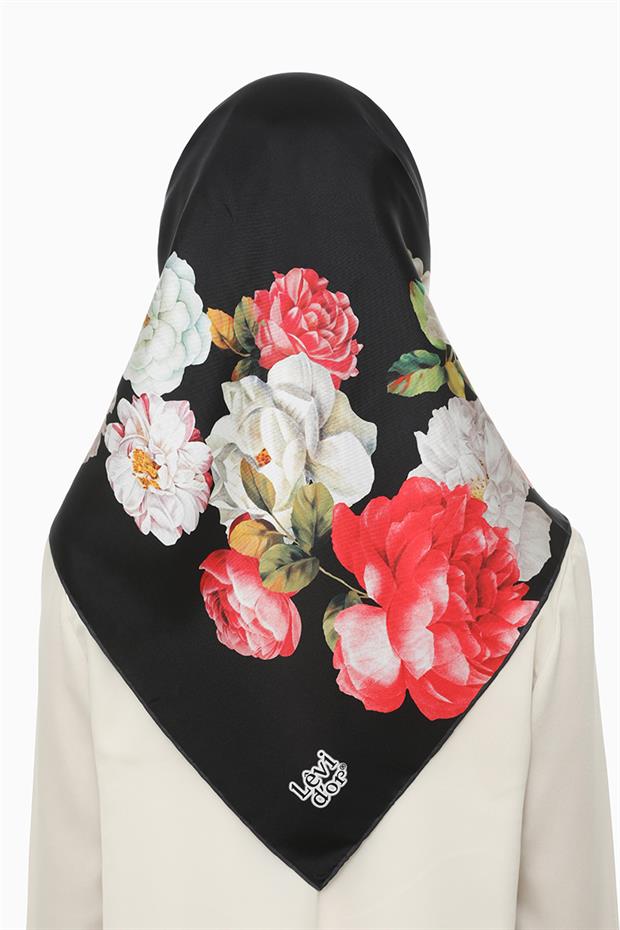 Kırmızı Twill Saf İpek Eşarp