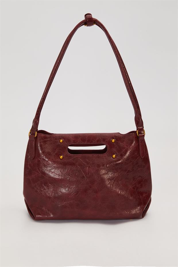 Kırmızı Zarf Charm Detaylı Omuz Çantası