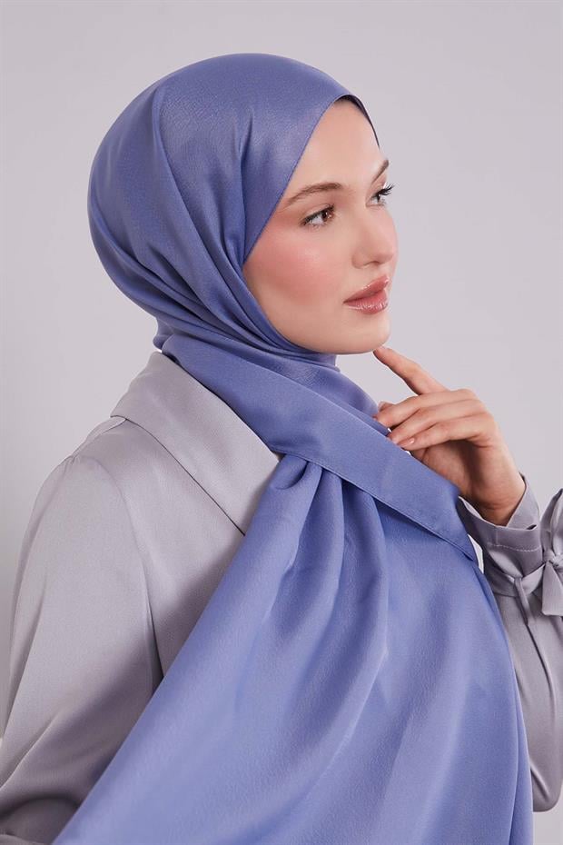 Kot Mavi Düz Premium Abiye Şal