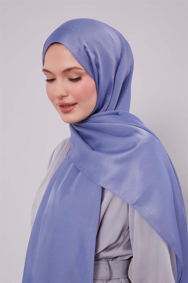 Kot Mavi Düz Premium Abiye Şal