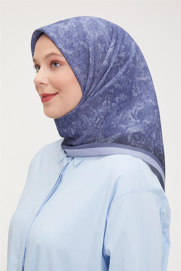 Kot Mavi Ebruli Aura Eşarp