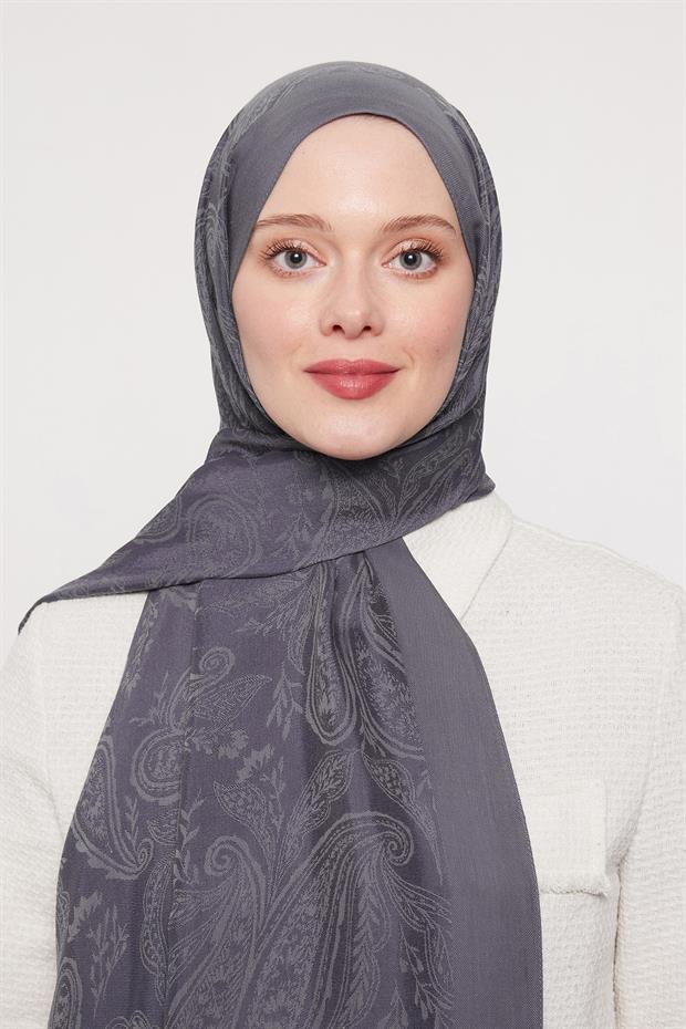 Kot Mavi Hint Desen Grazia Şal