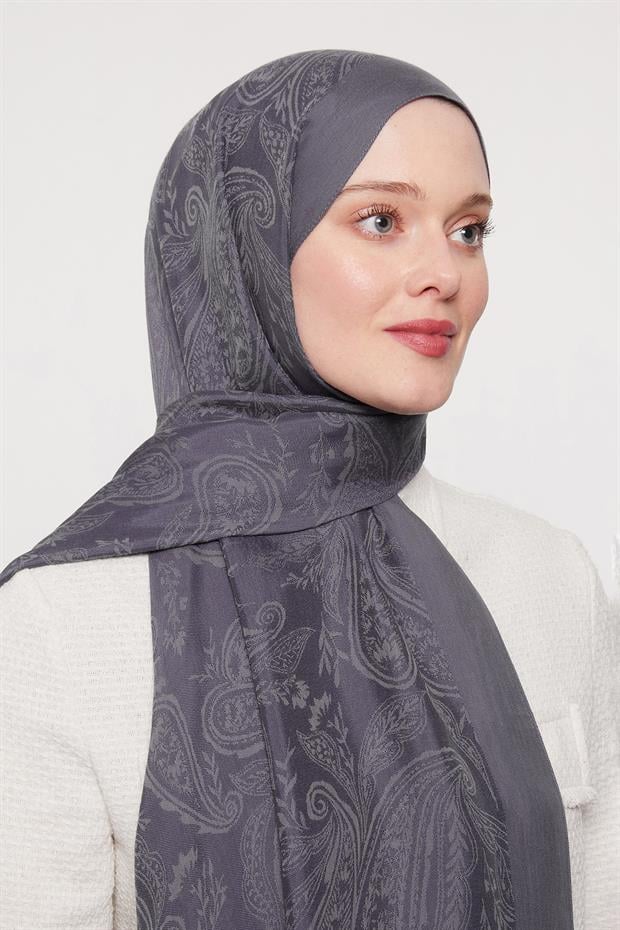 Kot Mavi Hint Desen Grazia Şal