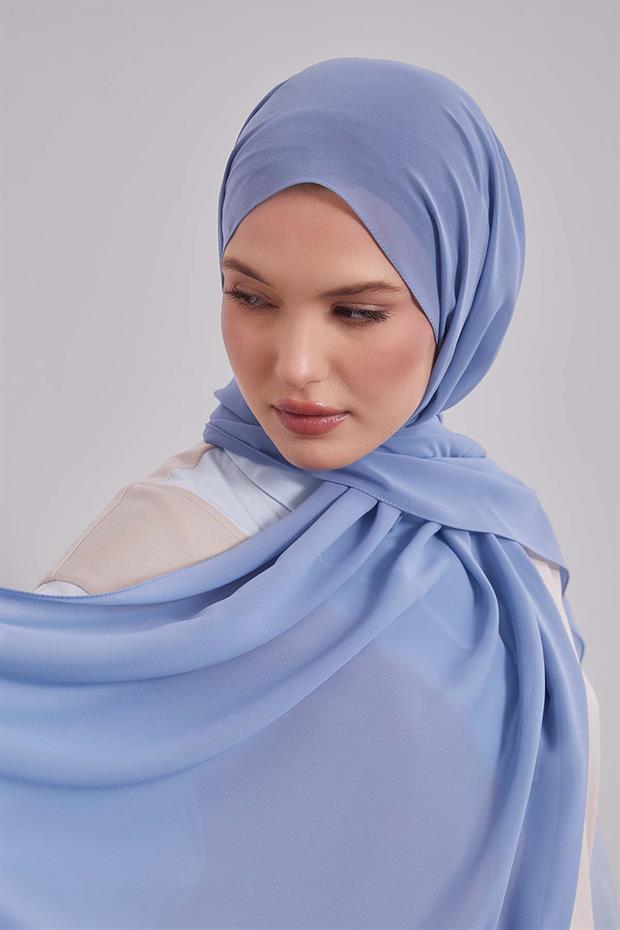 Kot Mavi Lux Şifon Şal