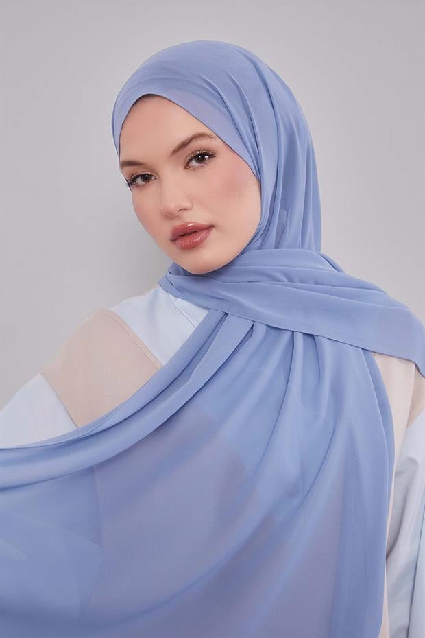 Kot Mavi Lux Şifon Şal