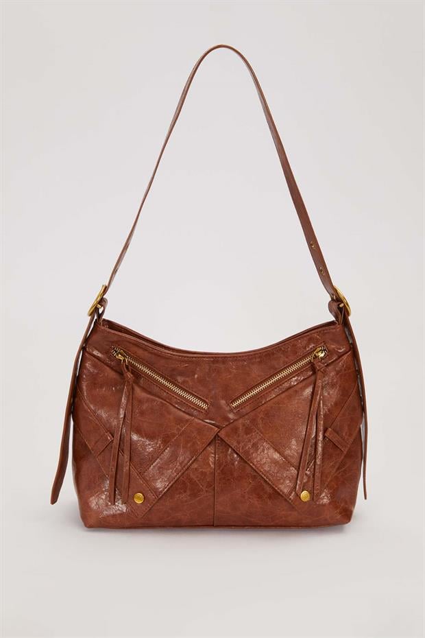 Koyu Kahve Zarf Görünüm Detaylı Omuz Çantası