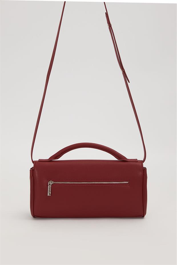 KOYU KAHVE Yatay Form Omuz Çantası