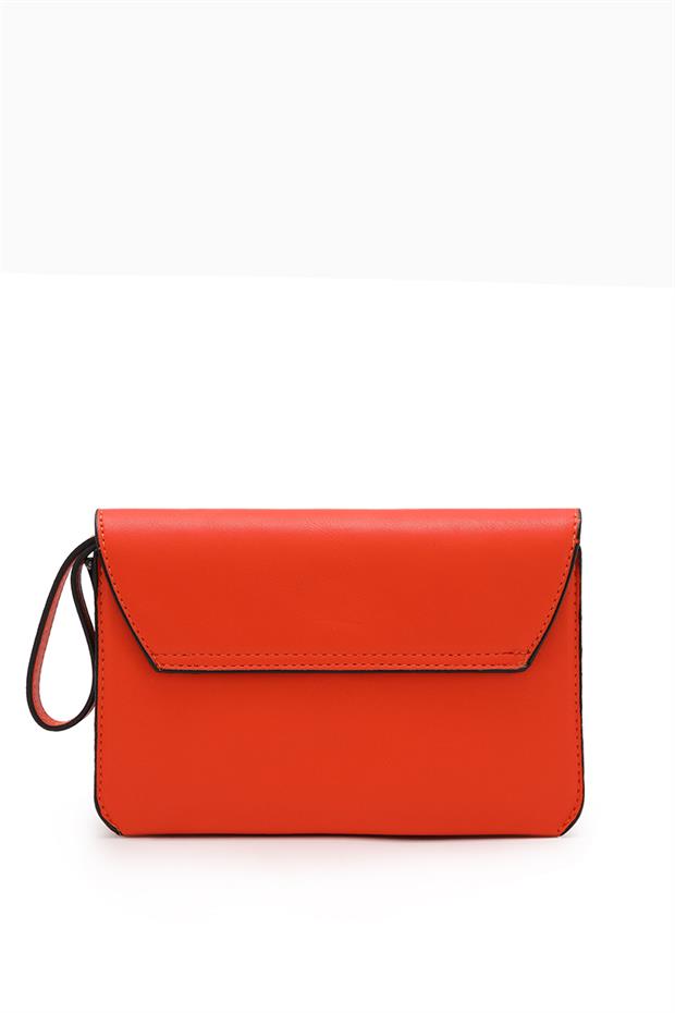 Koyu Mor Metal Logolu Omuz Çantası