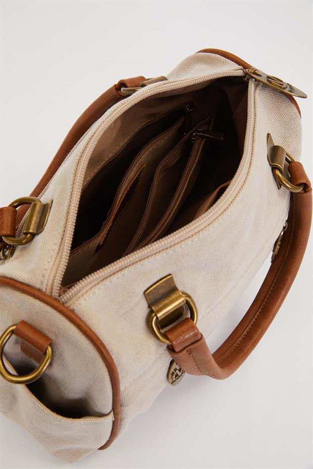 Krem Çok Gözlü El Kanvas El Çanta