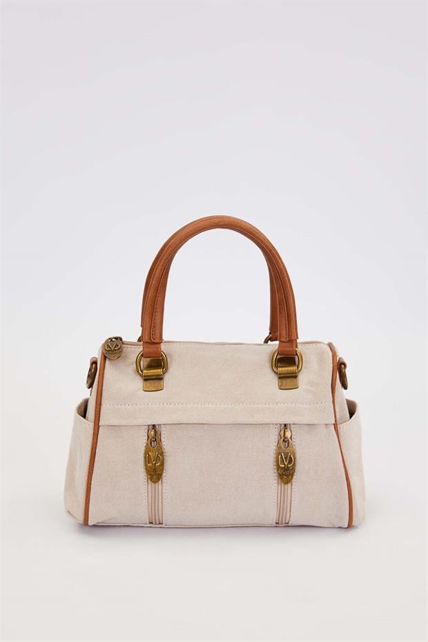 Krem Çok Gözlü El Kanvas El Çanta