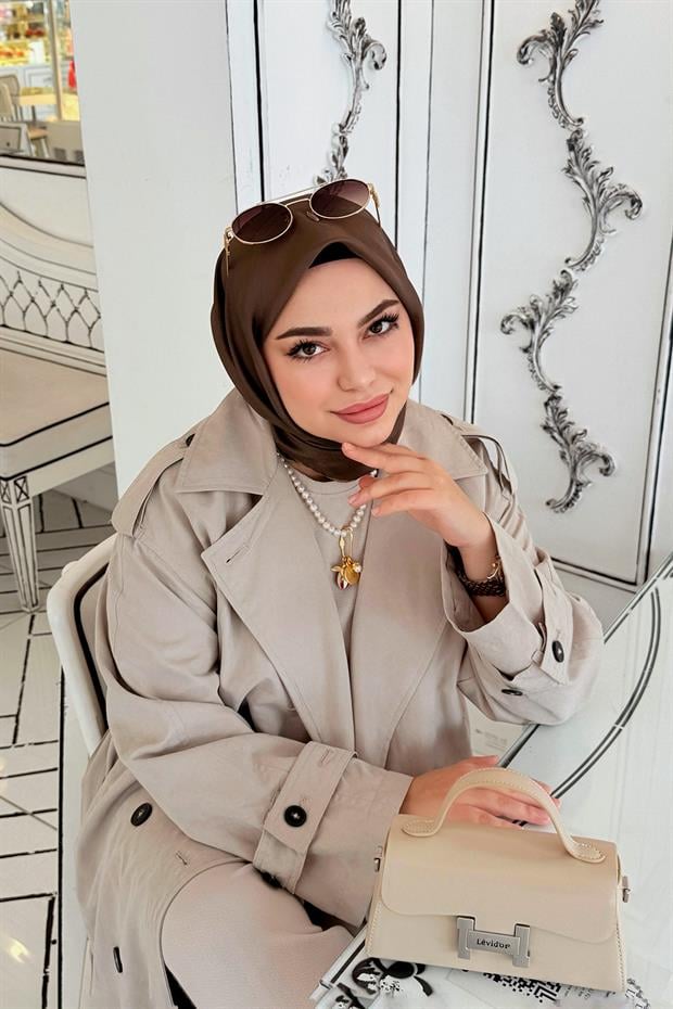 Krem Gizli Cep Detaylı Omuz Çantası