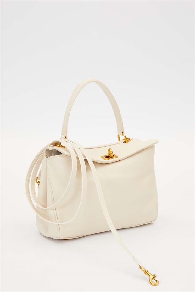 Krem Kompakt Model El Çantası