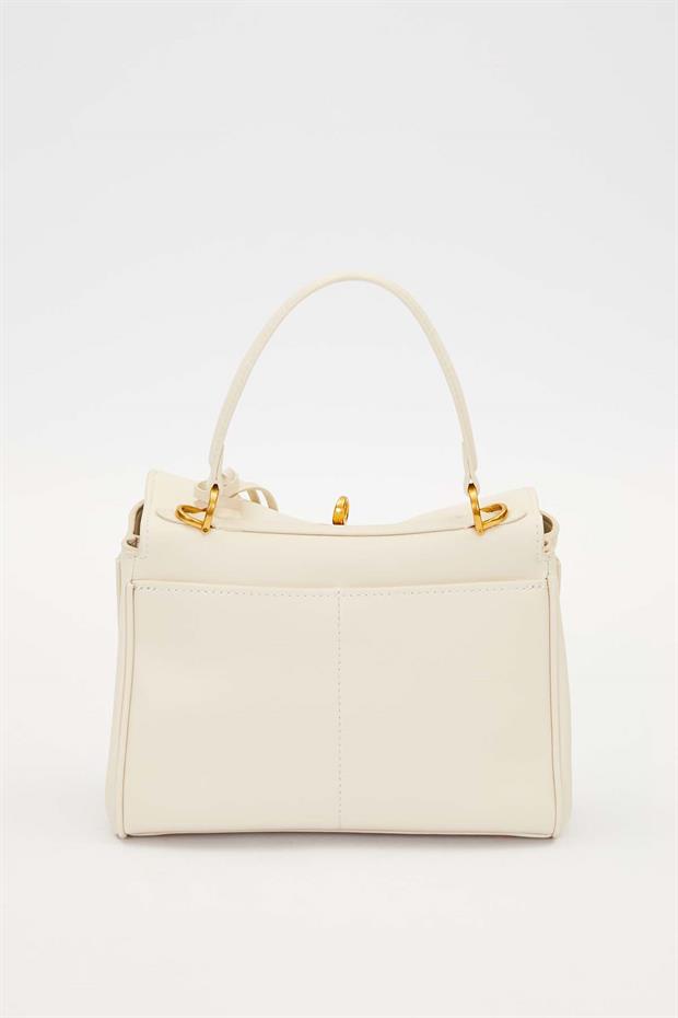 Krem Kompakt Model El Çantası