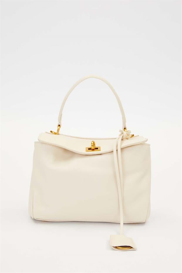 Krem Kompakt Model El Çantası