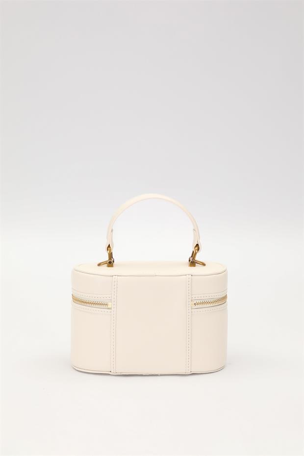 Krem Elips Model El Çantası