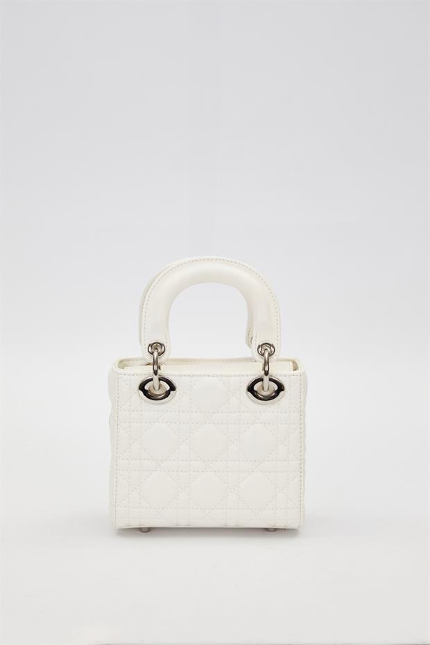 Krem Silver Akseusar Detaylı El Çantası