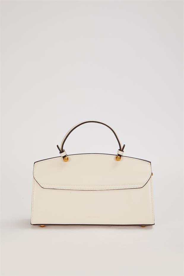 Krem Yuvarlak Lvd Kilitli El Çantası