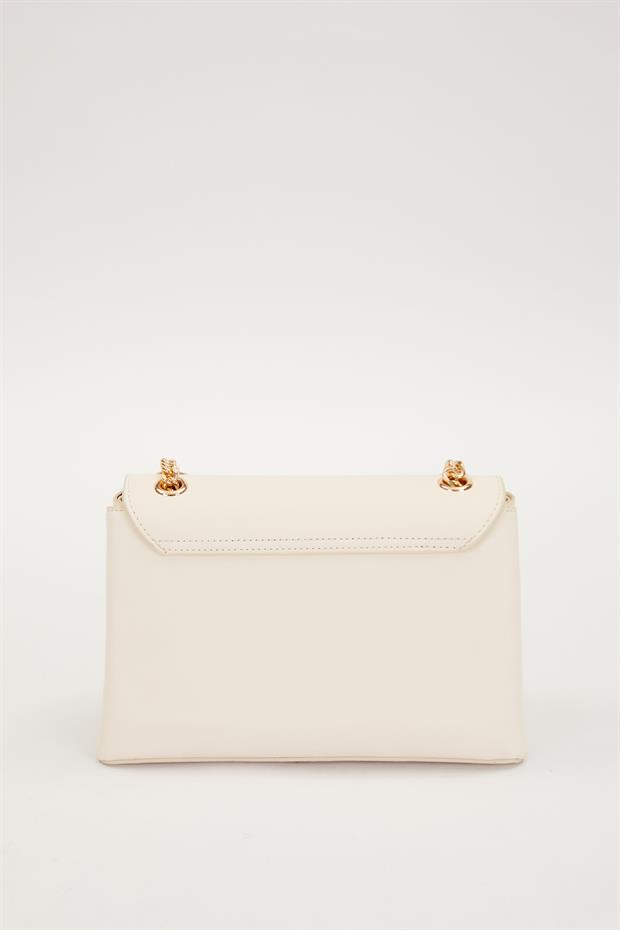 Krem Zincir Askı Omuz Çantası