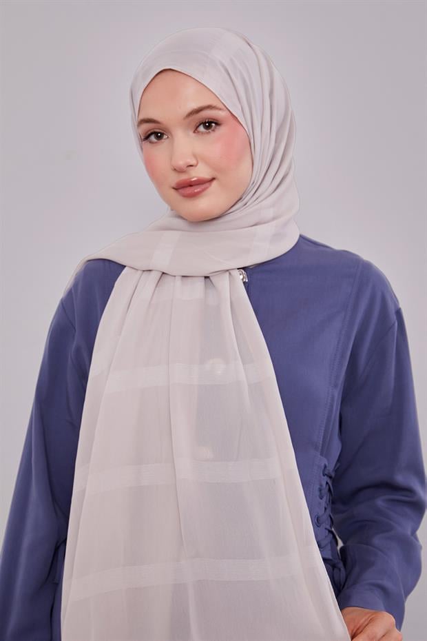 Kum Kendinden Çizgili Dream Şal