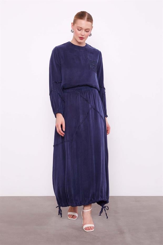 Lacivert Asimetrik Model Cupra Etek Takım