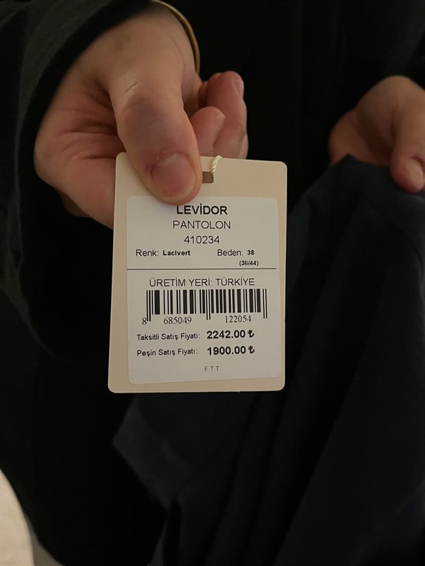 Lacivert Çift Düğme Detaylı Pantolon