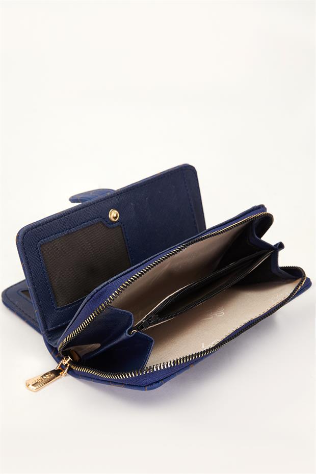 Lacivert Çift Gözlü Cüzdan