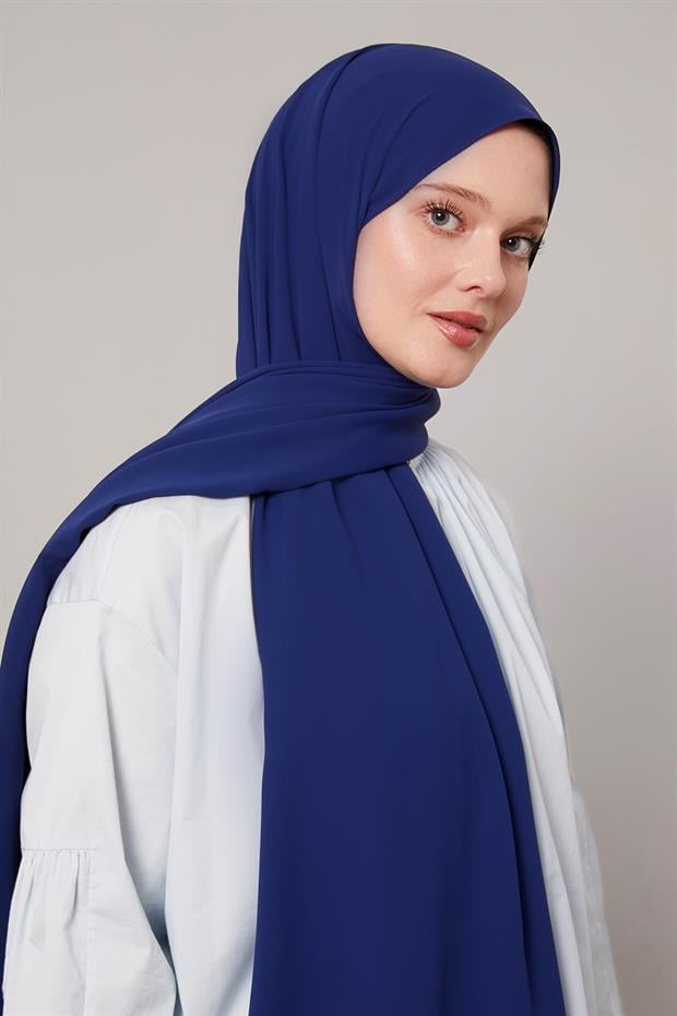 Lacivert Düz Trend Şal