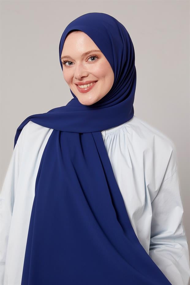 Lacivert Düz Trend Şal