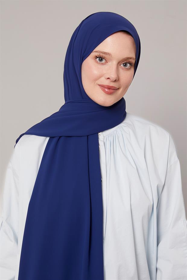 Lacivert Düz Trend Şal