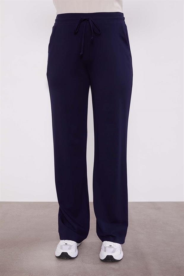 Lacivert Hasır Püskül Detaylı İkili Takım