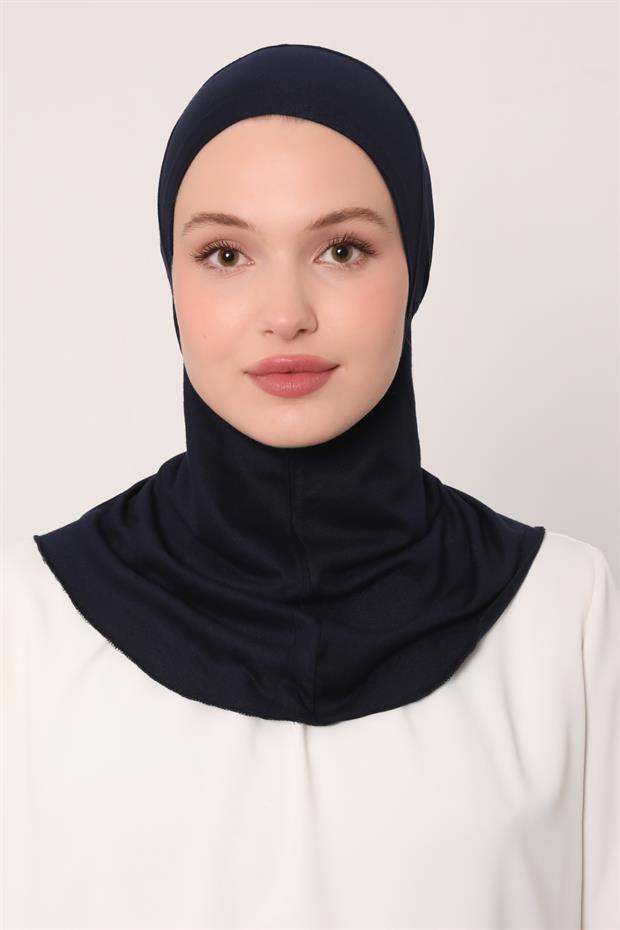 Lacivert Hijabchi Boyunluklu Bone