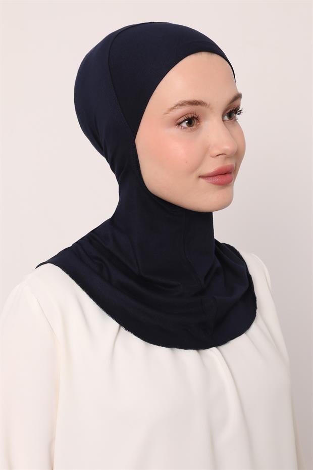 Lacivert Hijabchi Boyunluklu Bone