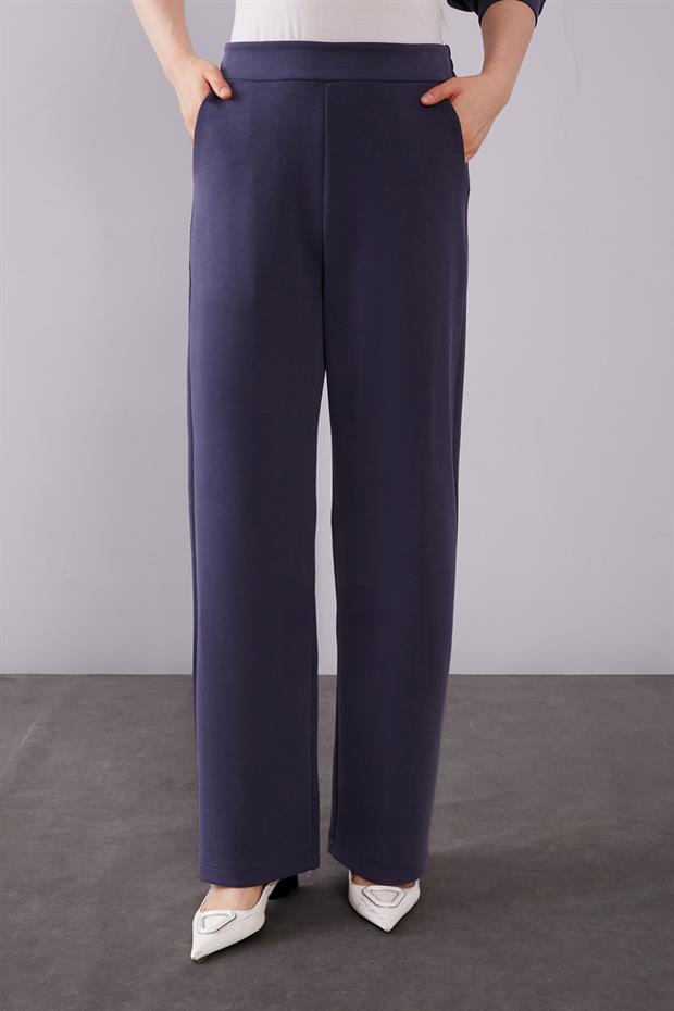 Lacivert Omuz Aksesuar Detaylı İkili Takım