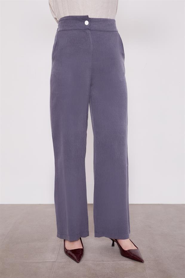 Lacivert Yakası Taşlı Cupra İkili Takım