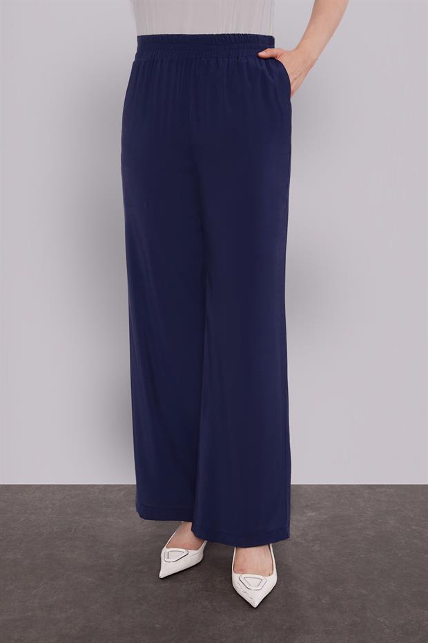 Lacivert Yan Aksesuar Bağlamalı İkili Takım