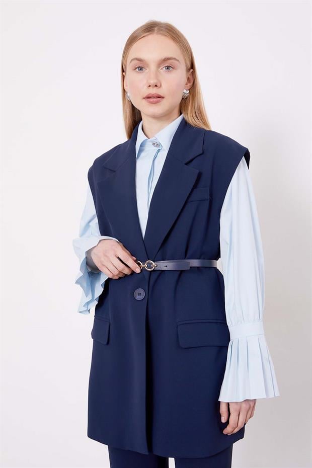 Lacivert Yelekli İkili Takım