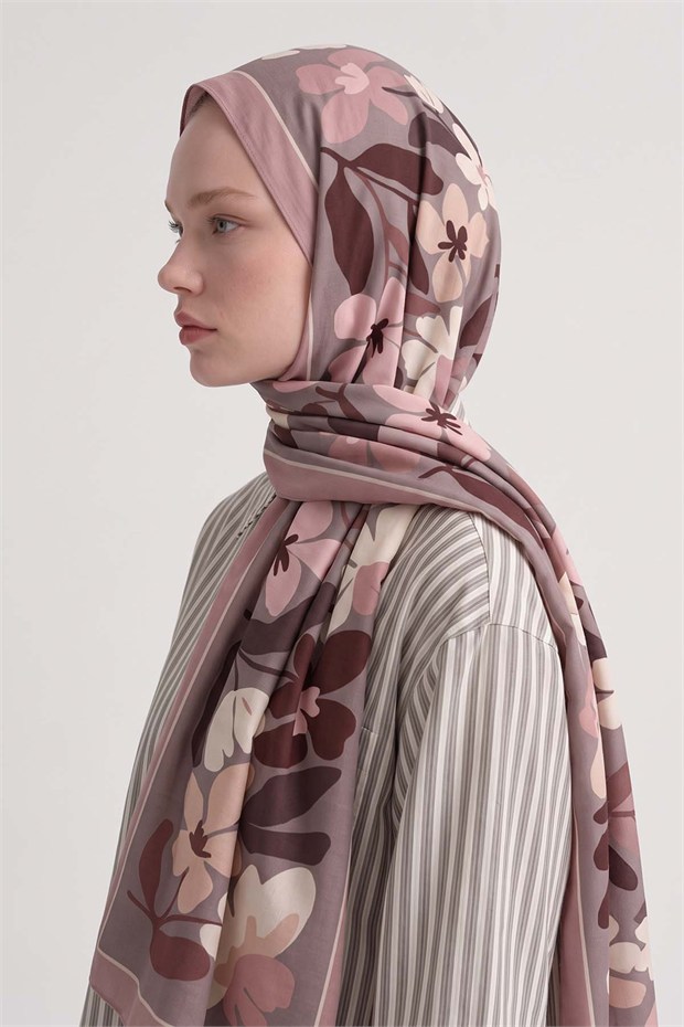 Lale Desen Olere Şal Pembe