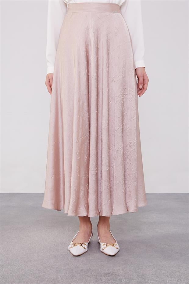 A.Pudra Kraş Saten Etek