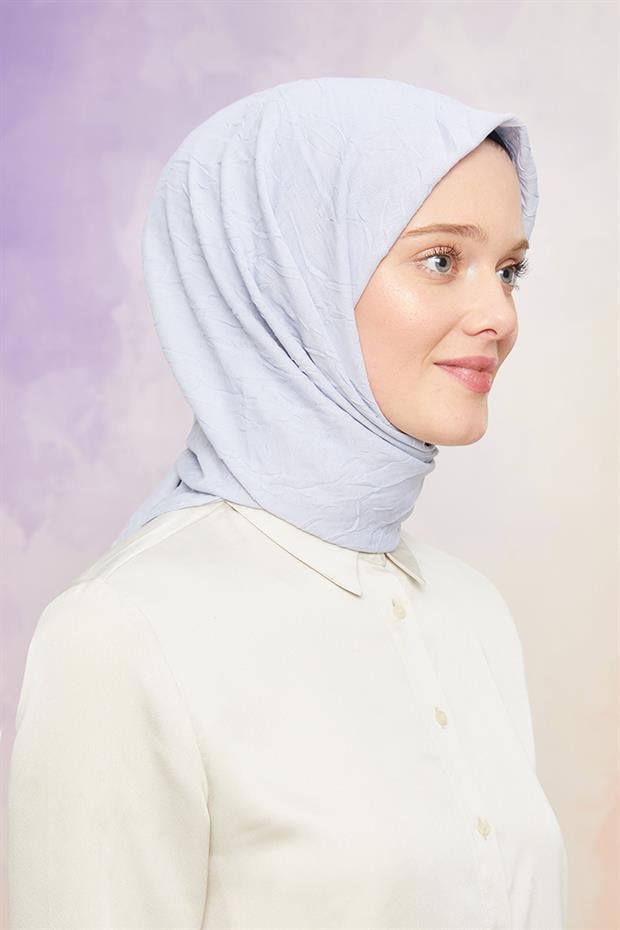 Açık Gri Kraş Şifon Eşarp