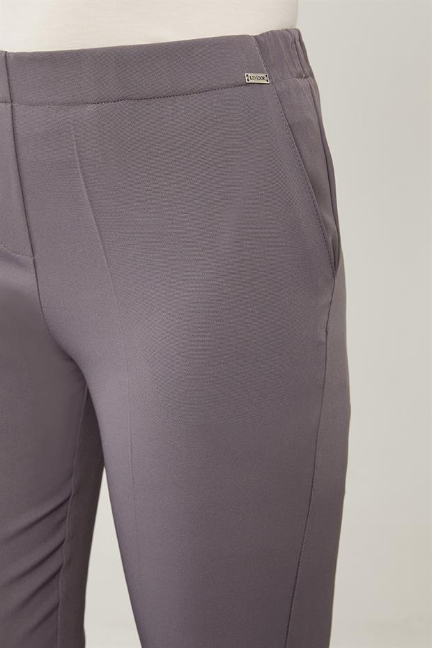 Antrasit Beli Lastikli Cep Detaylı Pantolon