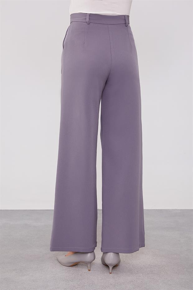 Antrasit Gizli Düğmeli Kumaş Pantolon