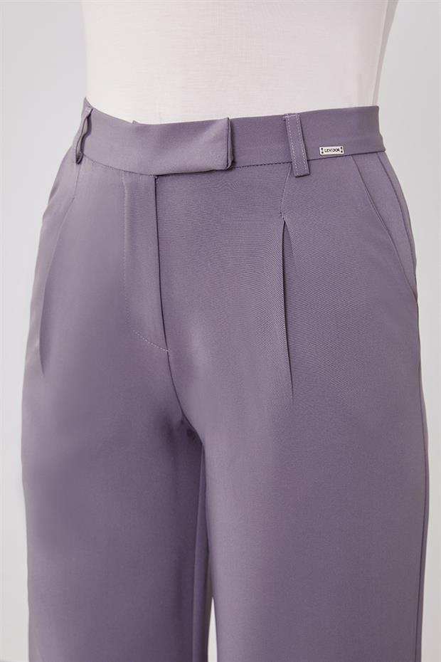 Antrasit Gizli Düğmeli Kumaş Pantolon