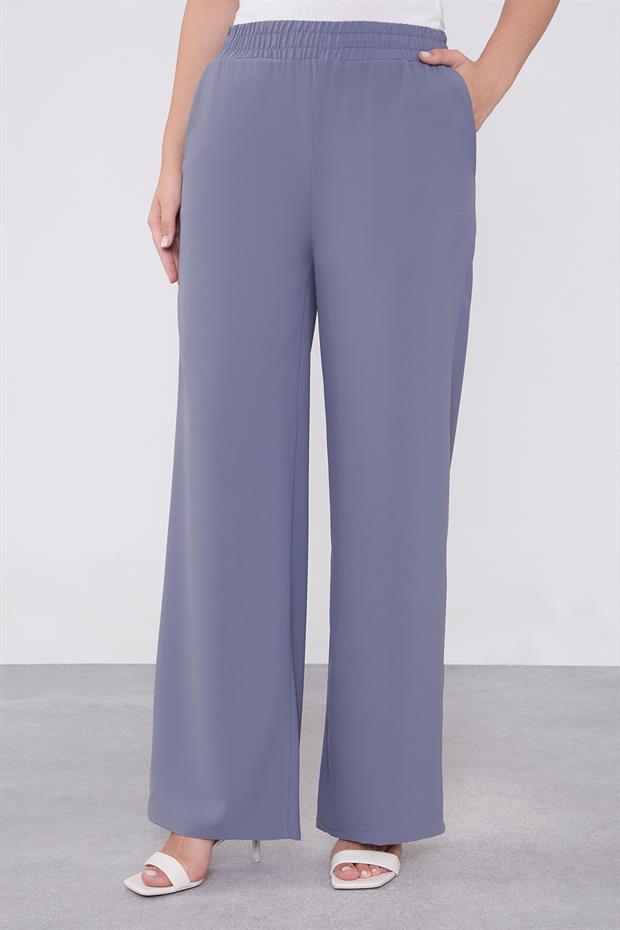 Antrasit Kemer Detaylı Şifon İkili Takım