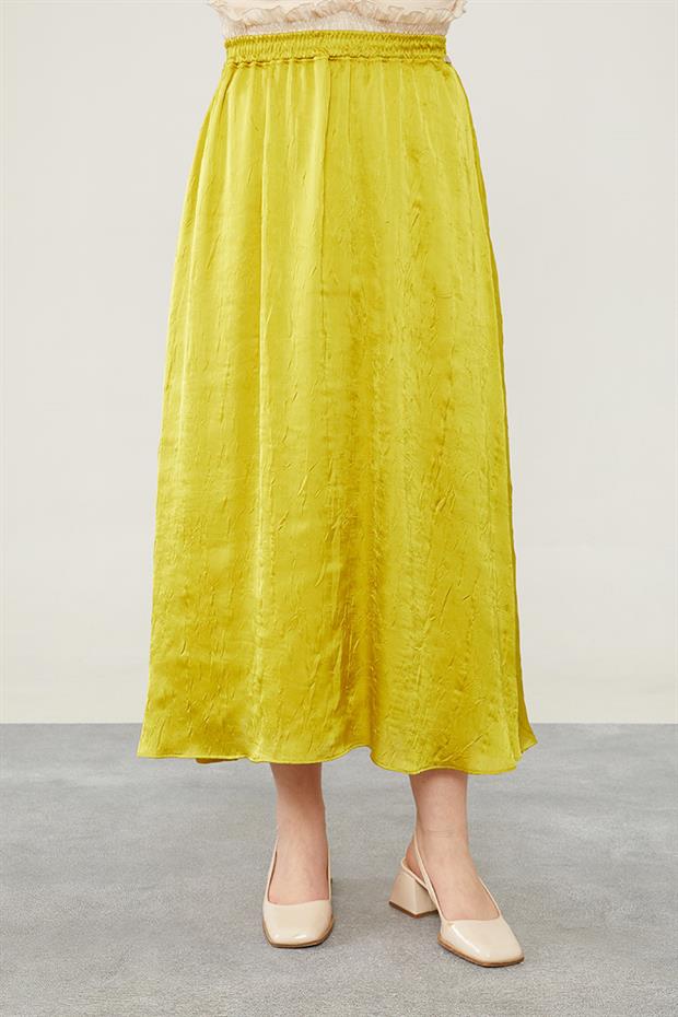 Asit Beli Lastikli Saten Etek