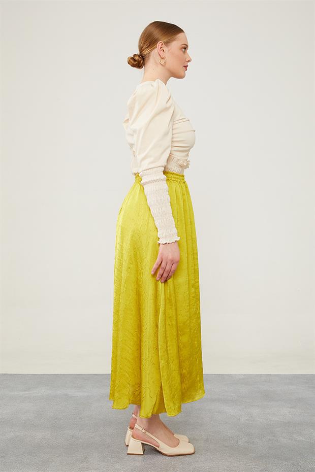 Asit Beli Lastikli Saten Etek