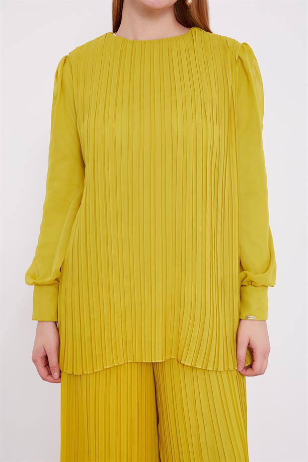 Asit Piliseli Şifon İkili Takım