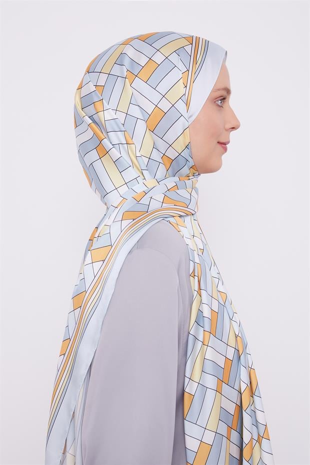 Bebe Mavisi Küp Desen Angel Şal